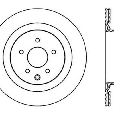 StopTech 13-17 Nissan 370Z Sport Cryo Drilled Right Rear Rotor