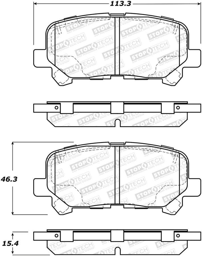 StopTech Street Brake Pads - Rear StopTech Street Brake Pads - Rear