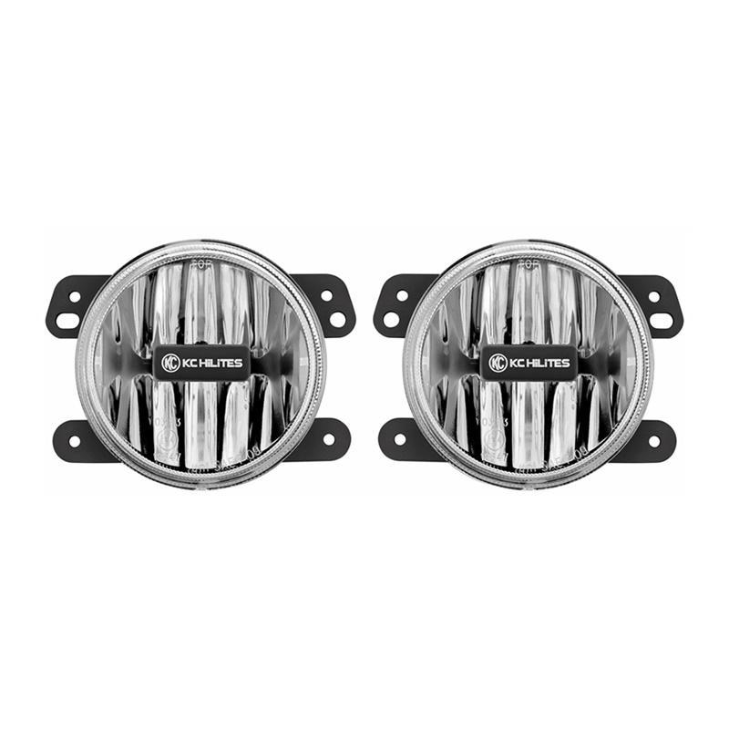 KC HiLiTES 10-18 Jeep JK 4in. Gravity G4 LED Light 10w SAE/ECE Clear Fog Beam (Pair Pack System) KC HiLiTES 10-18 Jeep JK 4in. Gravity G4 LED Light 10w SAE/ECE Clear Fog Beam (Pair Pack System)