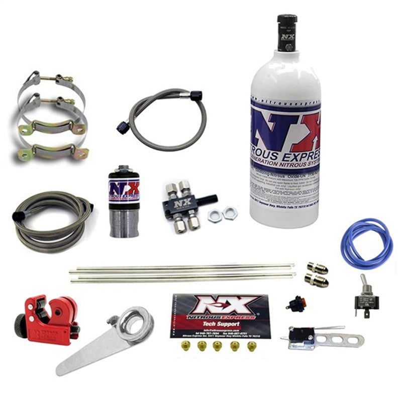 Nitrous Express Motorcycle 4 Cyl Dry Nitrous Kit w/2.5lb Bottle Nitrous Express Motorcycle 4 Cyl Dry Nitrous Kit w/2.5lb Bottle