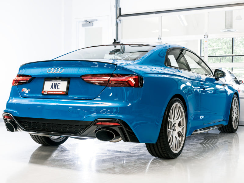 AWE Tuning Audi B9.5 RS5 Sportback Non-Resonated Touring Edition Exhaust - RS-Style Diamond Blk Tips AWE Tuning Audi B9.5 RS5 Sportback Non-Resonated Touring Edition Exhaust - RS-Style Diamond Blk Tips