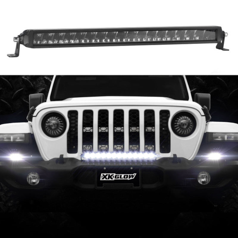 XK Glow Razor Light Bar Auxiliary High Beam Driving No Wire & Switch 10in XK Glow Razor Light Bar Auxiliary High Beam Driving No Wire & Switch 10in