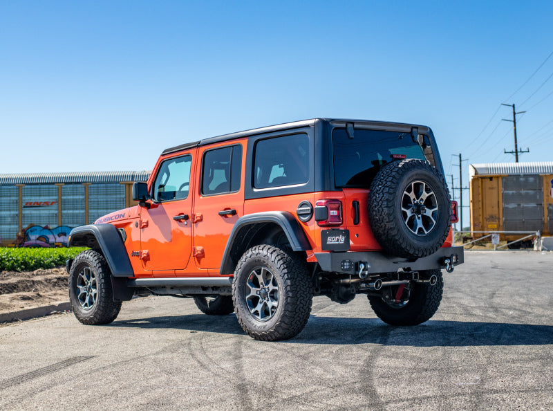Borla 18-19 Jeep Wrangler JL/JLU 2.0L 4Cyl 2DR/4DR Axle Back Exhaust ATAK w/ 3.5in Tips Borla 18-19 Jeep Wrangler JL/JLU 2.0L 4Cyl 2DR/4DR Axle Back Exhaust ATAK w/ 3.5in Tips