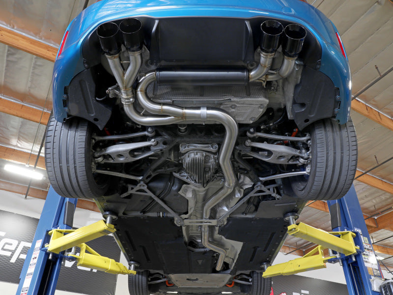 aFe 16-18 BMW M2 L6-3.0L MACH Force-Xp 3in to 2.5in 304 SS Cat-Back Exhaust System-Quad Polish Tips aFe 16-18 BMW M2 L6-3.0L MACH Force-Xp 3in to 2.5in 304 SS Cat-Back Exhaust System-Quad Polish Tips