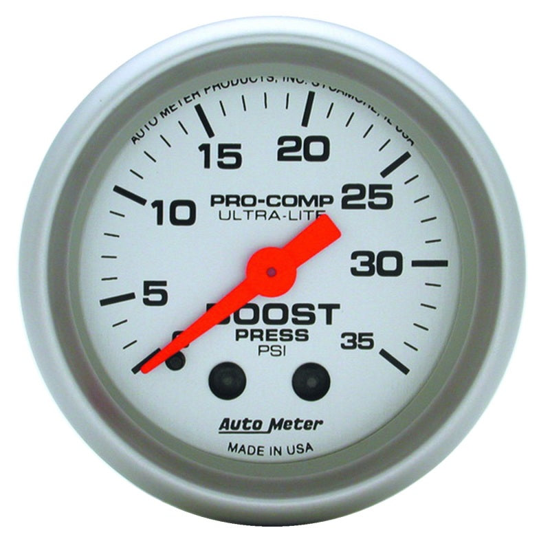 Autometer Ultra-Lite 52mm 35 PSI Mechanical  Boost Gauge Autometer Ultra-Lite 52mm 35 PSI Mechanical  Boost Gauge
