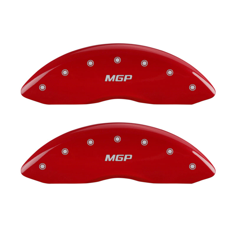 MGP 4 Caliper Covers Engraved Front & Rear MGP Red finish silver ch MGP 4 Caliper Covers Engraved Front & Rear MGP Red finish silver ch