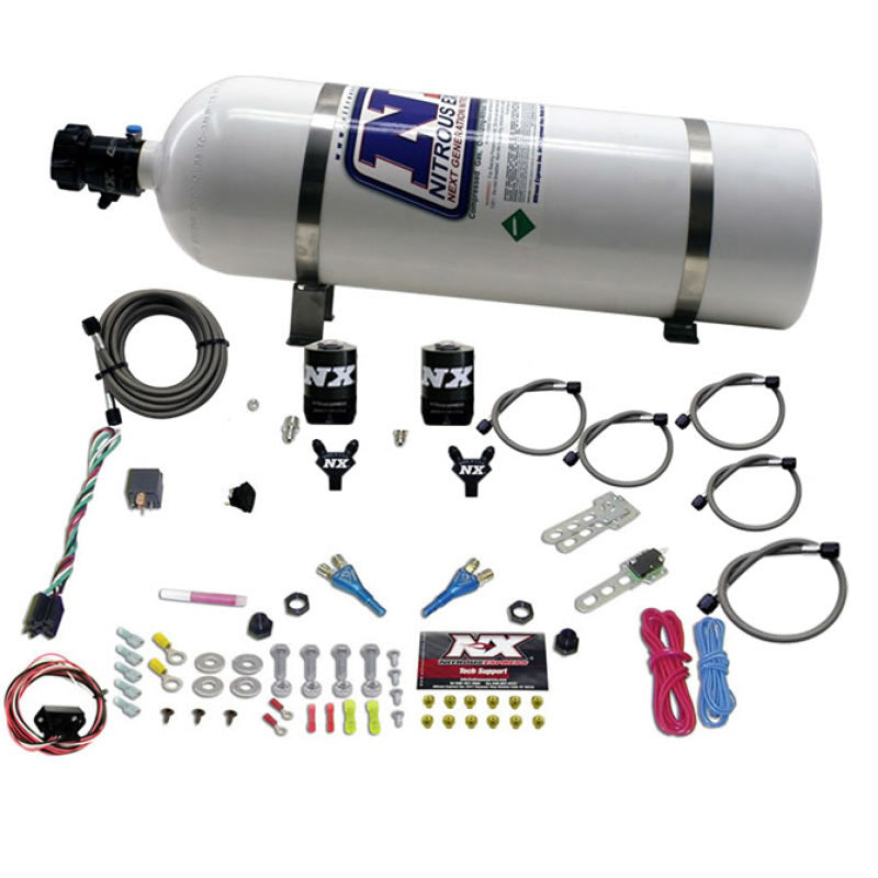 Nitrous Express 03-18 Nissan 350Z/370Z Dual Nozzle (35-150HP) w/15lb Bottle Nitrous Express 03-18 Nissan 350Z/370Z Dual Nozzle (35-150HP) w/15lb Bottle