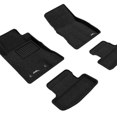 3D Maxpider 15-22 Ford Mustang Elegant 1st 2nd Row (2 Eyelets) - Floor Mat Set (Black)