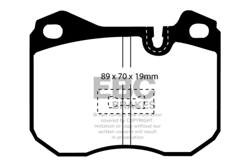 EBC 79-88 Porsche 924 2.0 Turbo Redstuff Front Brake Pads EBC 79-88 Porsche 924 2.0 Turbo Redstuff Front Brake Pads