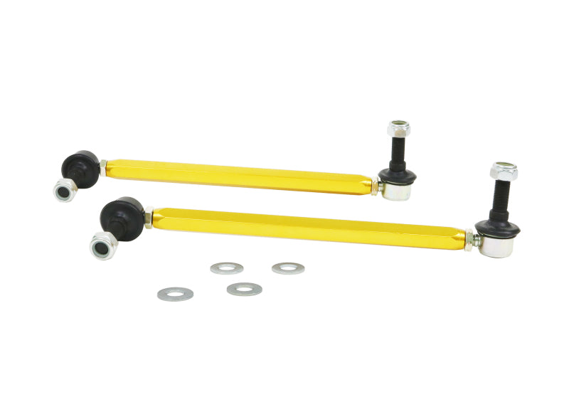 Whiteline 18-19 Kia Stinger Front Sway Bar Link Assembly Heavy Duty Adjustable Steel Ball Whiteline 18-19 Kia Stinger Front Sway Bar Link Assembly Heavy Duty Adjustable Steel Ball