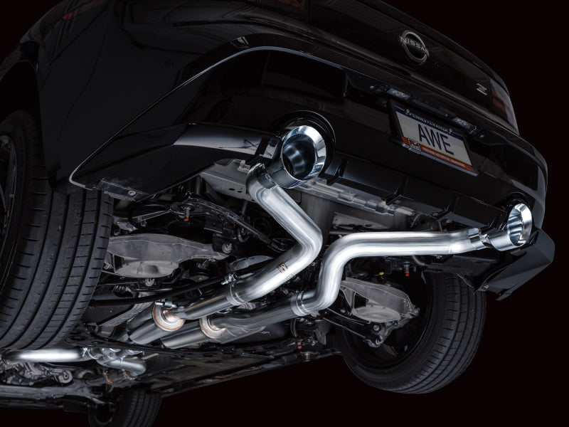 AWE 2023 Nissan Z RZ34 RWD Track Edition Catback Exhaust System w/ Chrome Silver Tips AWE 2023 Nissan Z RZ34 RWD Track Edition Catback Exhaust System w/ Chrome Silver Tips