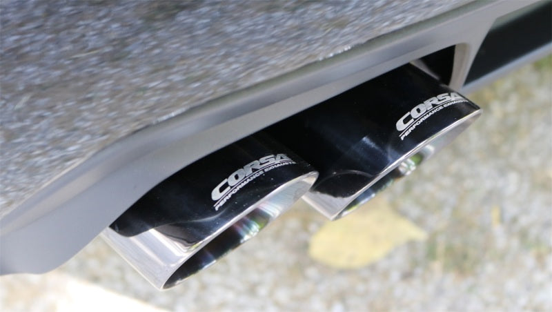 Corsa 11-14 Dodge Charger SXT 2.5in Sport Cat-Back Dual Rear Exit w/ Twin 3.0in Black Tips Corsa 11-14 Dodge Charger SXT 2.5in Sport Cat-Back Dual Rear Exit w/ Twin 3.0in Black Tips