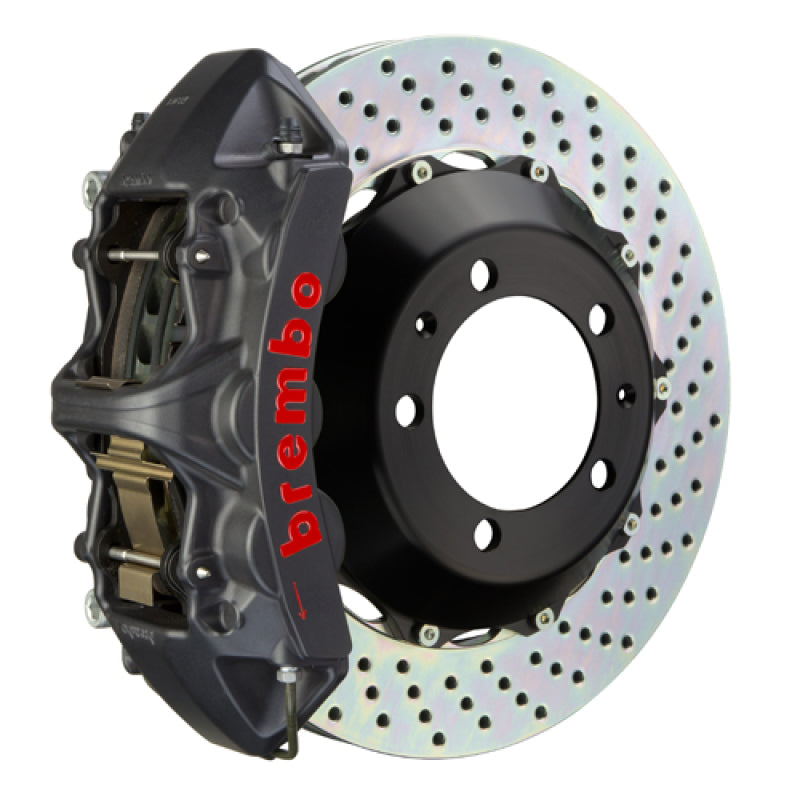 Brembo 08-14 WRX/15-21 WRX Front GTS BBK 6 Piston Cast 355x32 2pc Rotor Drilled-Black HA Brembo 08-14 WRX/15-21 WRX Front GTS BBK 6 Piston Cast 355x32 2pc Rotor Drilled-Black HA