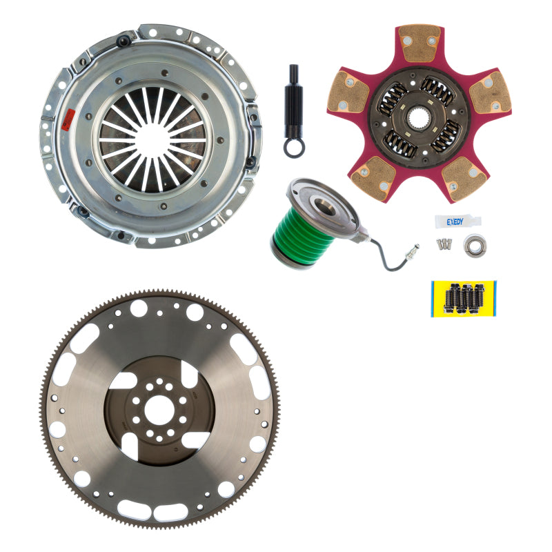 Exedy 05-16 Ford Mustang w/Trans Upgrade 26 Spline 8 Bolt Flg Stage 2 Cerametallic Clutch Kit w/FW Exedy 05-16 Ford Mustang w/Trans Upgrade 26 Spline 8 Bolt Flg Stage 2 Cerametallic Clutch Kit w/FW