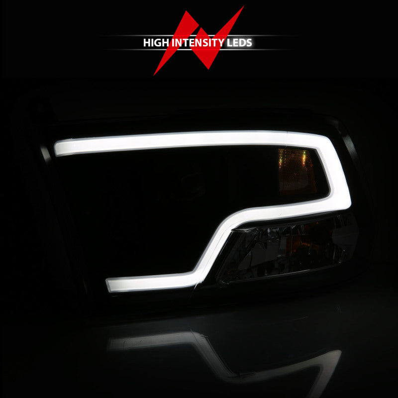 ANZO 09-18 Dodge Ram 1500 Plank Style Projector Headlights Black w/ Halo ANZO 09-18 Dodge Ram 1500 Plank Style Projector Headlights Black w/ Halo