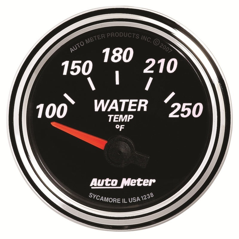 Autometer Designer Black II 52mm 250 Deg F Water Temp Gauge Autometer Designer Black II 52mm 250 Deg F Water Temp Gauge