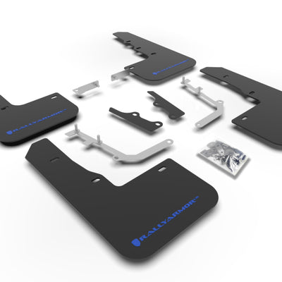 Rally Armor 20-25 Hyundai Venue Black Mud Flap Blue Logo