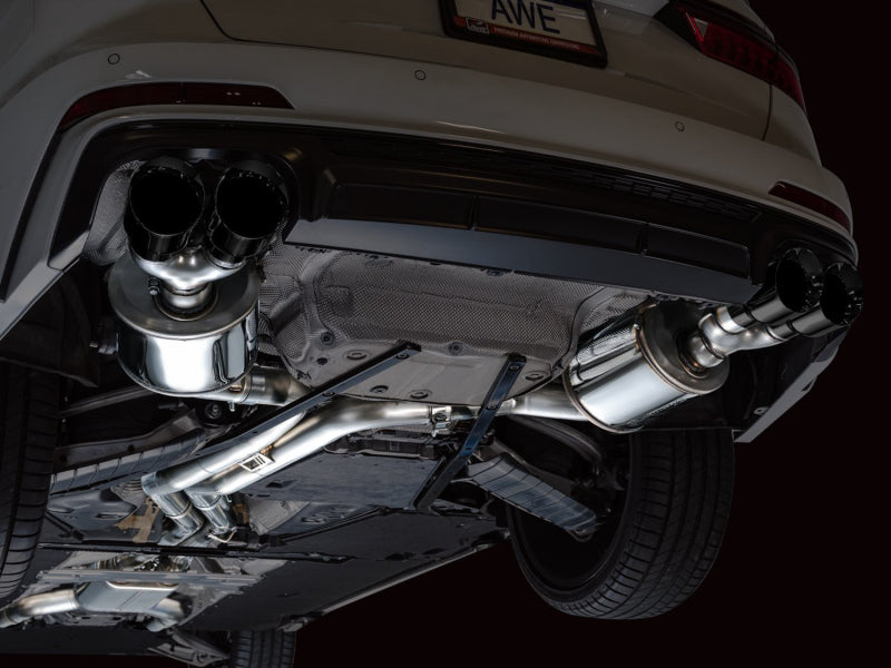 AWE Tuning 19-23 Audi C8 S6/S7 2.9T V6 AWD Touring Edition Exhaust - Diamond Black Tips AWE Tuning 19-23 Audi C8 S6/S7 2.9T V6 AWD Touring Edition Exhaust - Diamond Black Tips