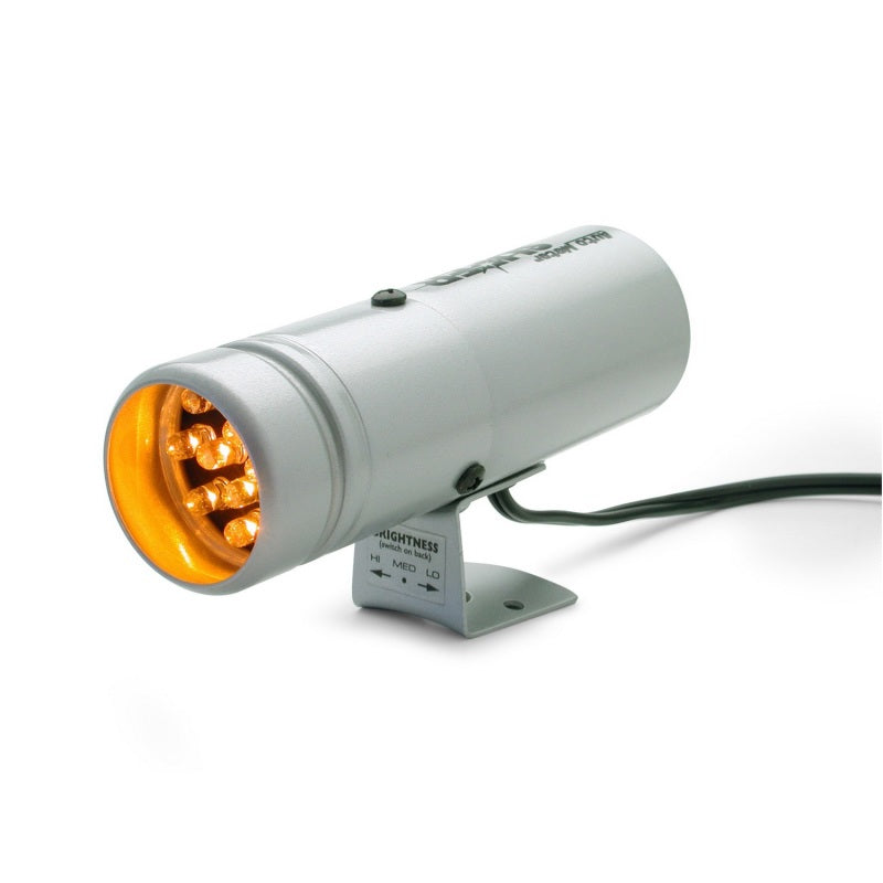 Autometer 12 Amber LED Super-Lite Shift Light Silver Autometer 12 Amber LED Super-Lite Shift Light Silver