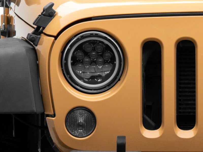 Raxiom 07-18 Jeep Wrangler JK Axial Spider LED Headlights w/Angel Eye Halo- Blk Housing (Clear Lens) Raxiom 07-18 Jeep Wrangler JK Axial Spider LED Headlights w/Angel Eye Halo- Blk Housing (Clear Lens)