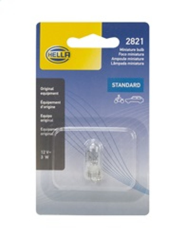 Hella Bulb 2821 12V 3W W2.1x9.5d T3.25 E1 SB Hella Bulb 2821 12V 3W W2.1x9.5d T3.25 E1 SB