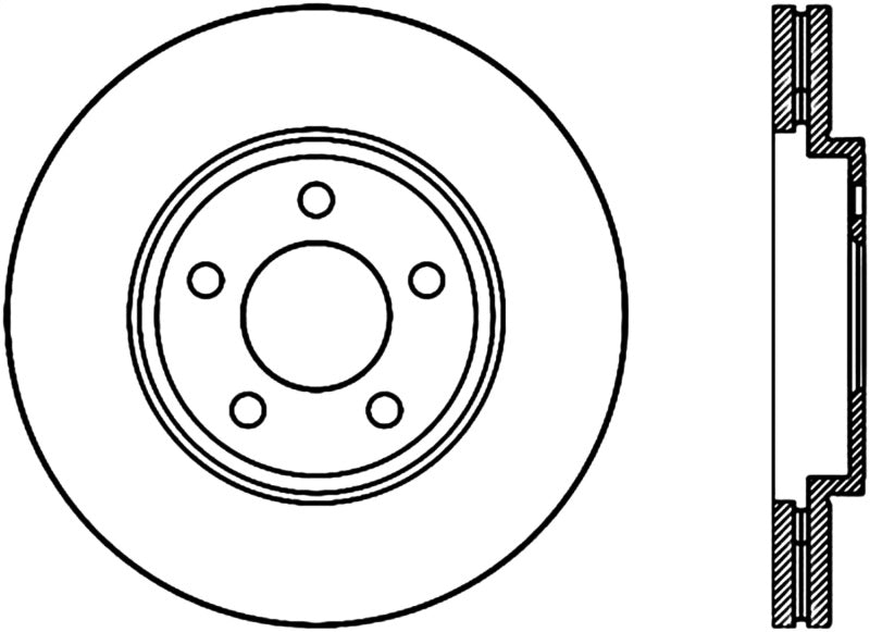 StopTech 03-11 Ford Crown Victoria Cryo Slotted Front Left Sport Brake Rotor StopTech 03-11 Ford Crown Victoria Cryo Slotted Front Left Sport Brake Rotor