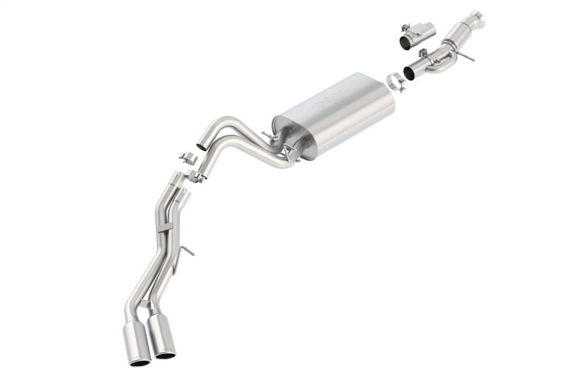 Borla Touring Cat Back 15-16 GMC Denali 6.2L V8 2.75in, 2.25in Dual Same Side Exit 4in Tips Exhaust Borla Touring Cat Back 15-16 GMC Denali 6.2L V8 2.75in, 2.25in Dual Same Side Exit 4in Tips Exhaust