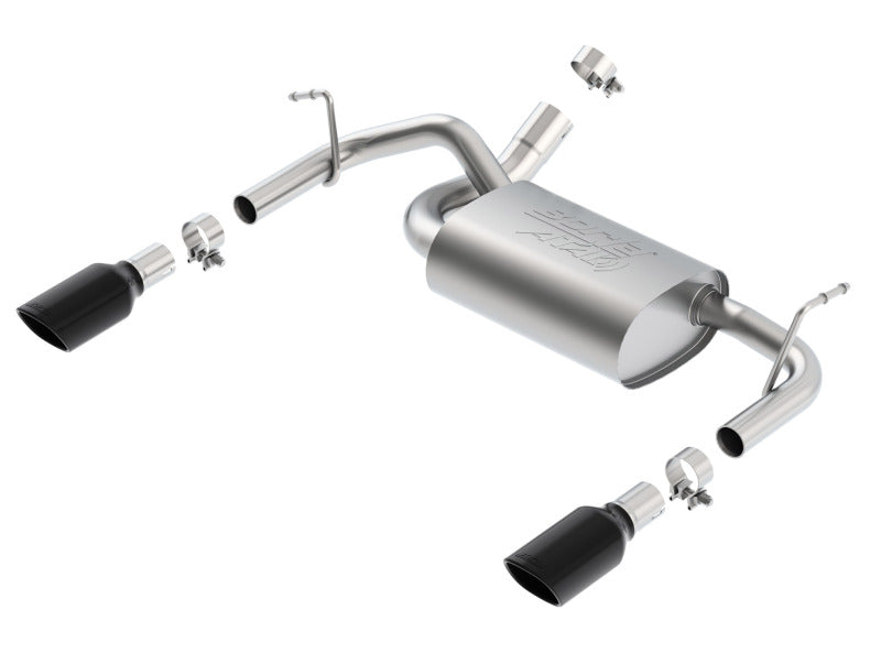 Borla 12-14 Jeep Wrangler JK 2/4Dr Rr Section ATAK Single Square Rlld Angle-Cut Black Chrome Exhaust Borla 12-14 Jeep Wrangler JK 2/4Dr Rr Section ATAK Single Square Rlld Angle-Cut Black Chrome Exhaust