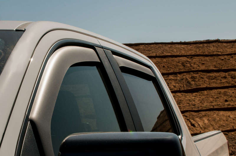 EGR 2019 Chevy 1500 Crew Cab In-Channel Window Visors - Dark Smoke EGR 2019 Chevy 1500 Crew Cab In-Channel Window Visors - Dark Smoke