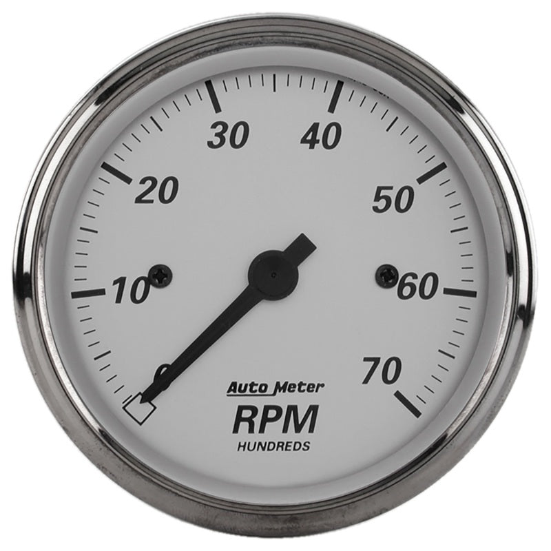 AutoMeter Gauge Tachometer 3-1/8in. 7K RPM In-Dash American Platinum AutoMeter Gauge Tachometer 3-1/8in. 7K RPM In-Dash American Platinum