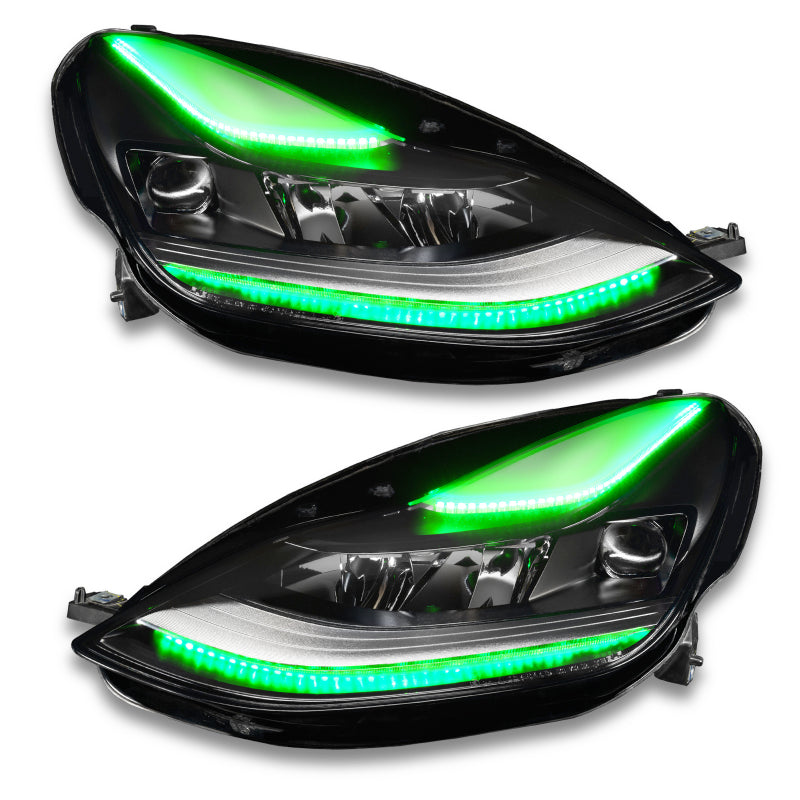 Oracle 2021+ Tesla Model 3 Dynamic ColorSHIFT  Headlight DRL Upgrade Kit SEE WARRANTY Oracle 2021+ Tesla Model 3 Dynamic ColorSHIFT  Headlight DRL Upgrade Kit SEE WARRANTY