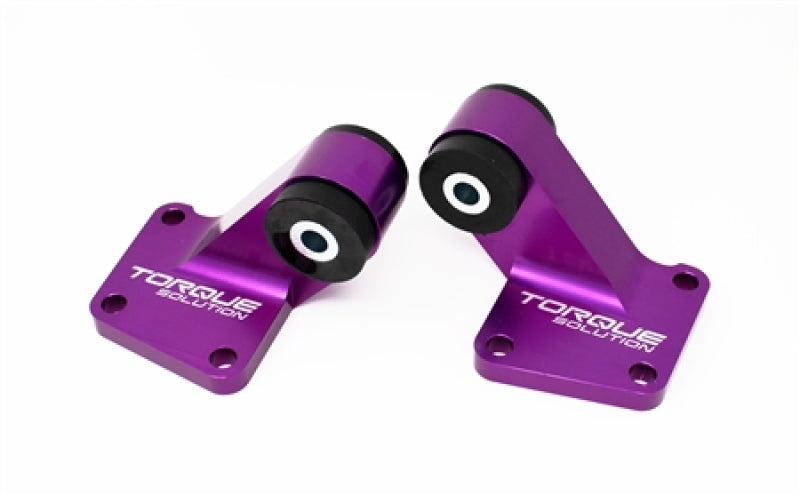 Torque Solution 03-06 Mitsubishi EVO VII-IX Billet Rear Differential Mounts - Purple Torque Solution 03-06 Mitsubishi EVO VII-IX Billet Rear Differential Mounts - Purple