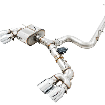 AWE Tuning Mk7 Golf R SwitchPath Exhaust w/Chrome Silver Tips 102mm