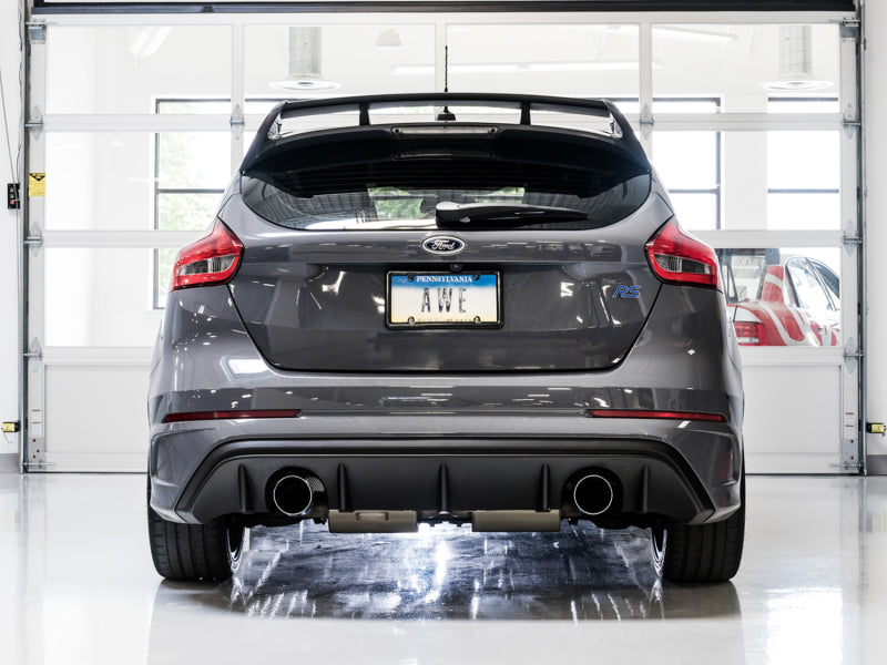 AWE Tuning Ford Focus RS Touring Edition Cat-back Exhaust- Non-Resonated - Chrome Silver Tips AWE Tuning Ford Focus RS Touring Edition Cat-back Exhaust- Non-Resonated - Chrome Silver Tips