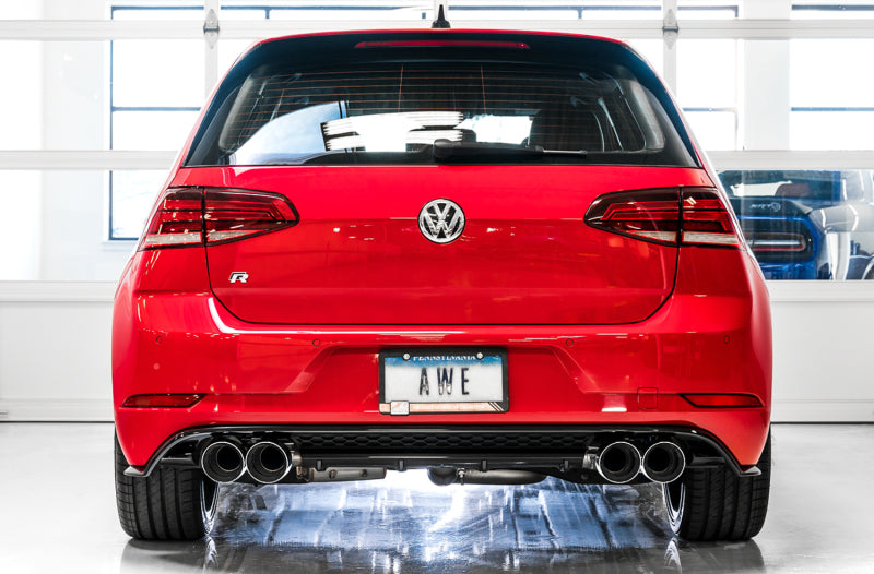 AWE Tuning Mk7 Golf R SwitchPath Exhaust w/Chrome Silver Tips 102mm AWE Tuning Mk7 Golf R SwitchPath Exhaust w/Chrome Silver Tips 102mm