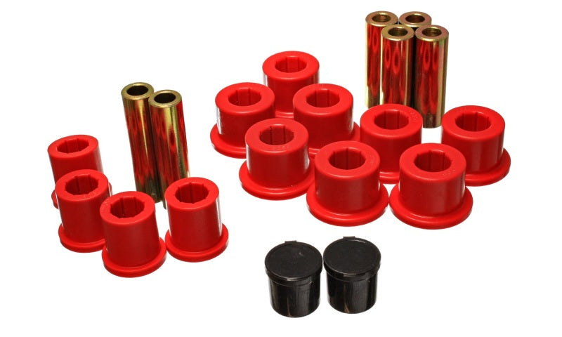 Energy Suspension Rear Spring Bushing Set - Red Energy Suspension Rear Spring Bushing Set - Red