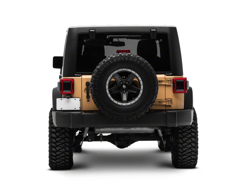 Raxiom 07-18 Jeep Wrangler JK Axial Series JL Style LED Tail Lights- BlkHousing- Red Lens Raxiom 07-18 Jeep Wrangler JK Axial Series JL Style LED Tail Lights- BlkHousing- Red Lens