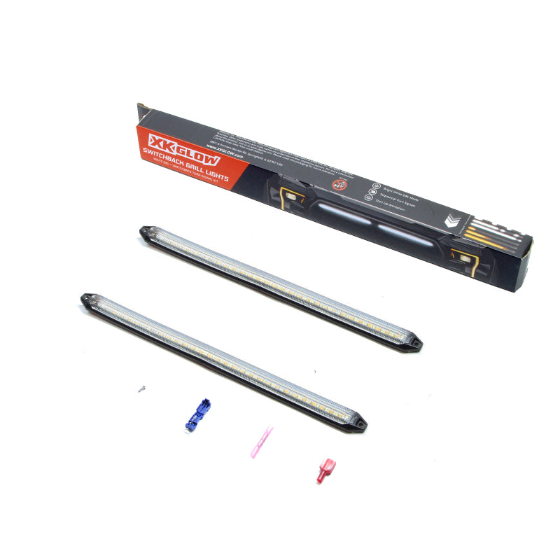 XK Glow 11In Switchback Grill Lights with Start-up Animation & Sequential Turn Signals XK Glow 11In Switchback Grill Lights with Start-up Animation & Sequential Turn Signals