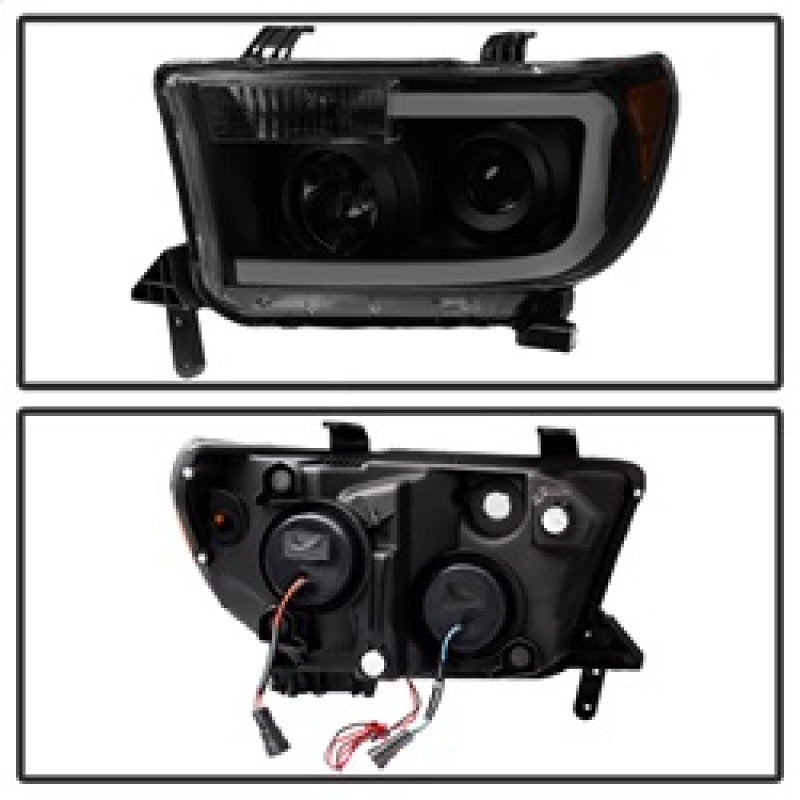 xTune Toyota Tundra 07-13 LED Light Bar Projector Headlights Black Smoked PRO-JH-TTU07-LED-BSM xTune Toyota Tundra 07-13 LED Light Bar Projector Headlights Black Smoked PRO-JH-TTU07-LED-BSM