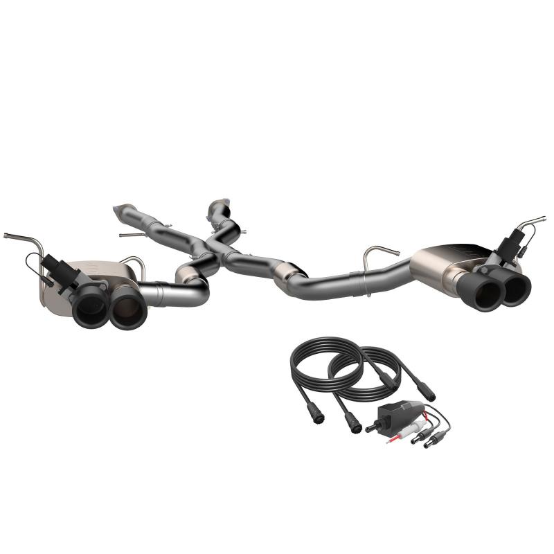 QTP 2018+ Jeep Grand Cherokee Trackhawk 304SS Screamer Cat-Back Exhaust w/4in Black Tips QTP 2018+ Jeep Grand Cherokee Trackhawk 304SS Screamer Cat-Back Exhaust w/4in Black Tips