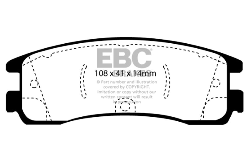 EBC 08-09 Buick Allure (Canada) 5.3 Redstuff Rear Brake Pads EBC 08-09 Buick Allure (Canada) 5.3 Redstuff Rear Brake Pads