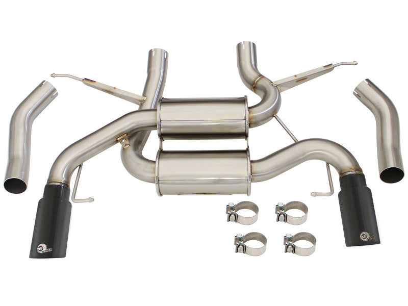 aFe MACHForce XP 2.5in Axle Back Stainless Exhaust w/ Black Tips 07-13 BMW 335i 3.0L L6 (E90/92) N55 aFe MACHForce XP 2.5in Axle Back Stainless Exhaust w/ Black Tips 07-13 BMW 335i 3.0L L6 (E90/92) N55