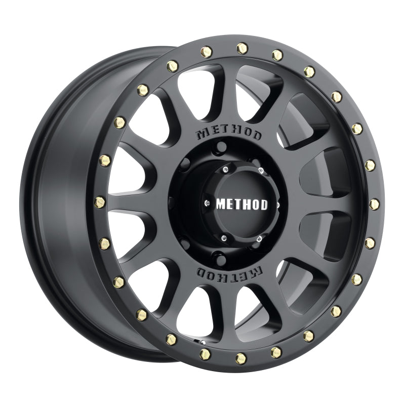 Method MR305 NV 18x9 +18mm Offset 8x6.5 130.81mm CB Matte Black Wheel Method MR305 NV 18x9 +18mm Offset 8x6.5 130.81mm CB Matte Black Wheel