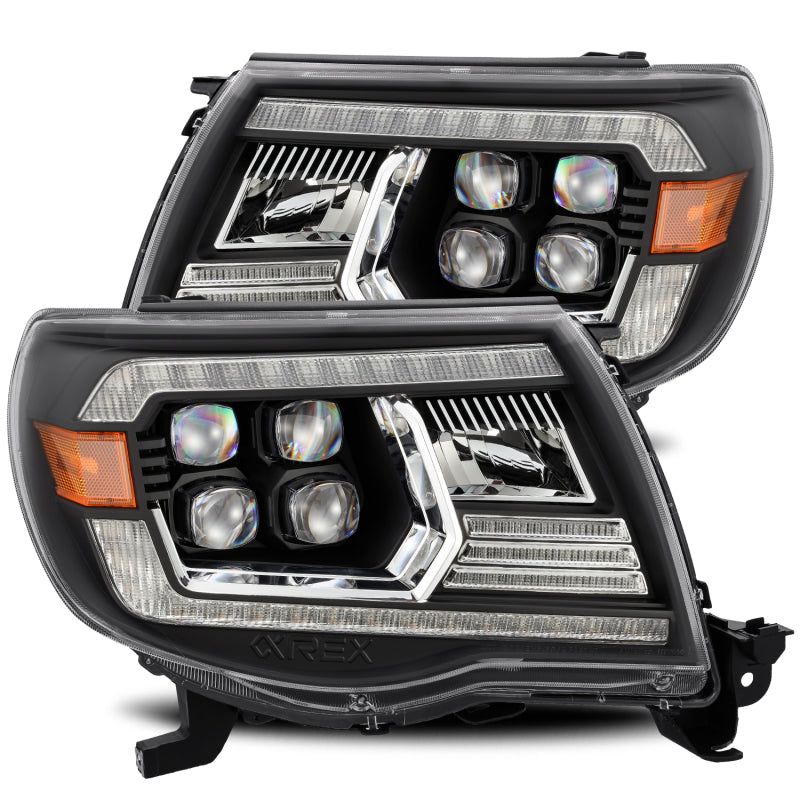 AlphaRex 05-11 Toyota Tacoma NOVA LED Projector Headlights Plank Style Alpha Black w/Activ Light/DRL AlphaRex 05-11 Toyota Tacoma NOVA LED Projector Headlights Plank Style Alpha Black w/Activ Light/DRL
