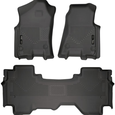 Husky Liners 19 Dodge Ram 1500 Quad Cab Weatherbeater Black Front & 2nd Seat Floor Liners