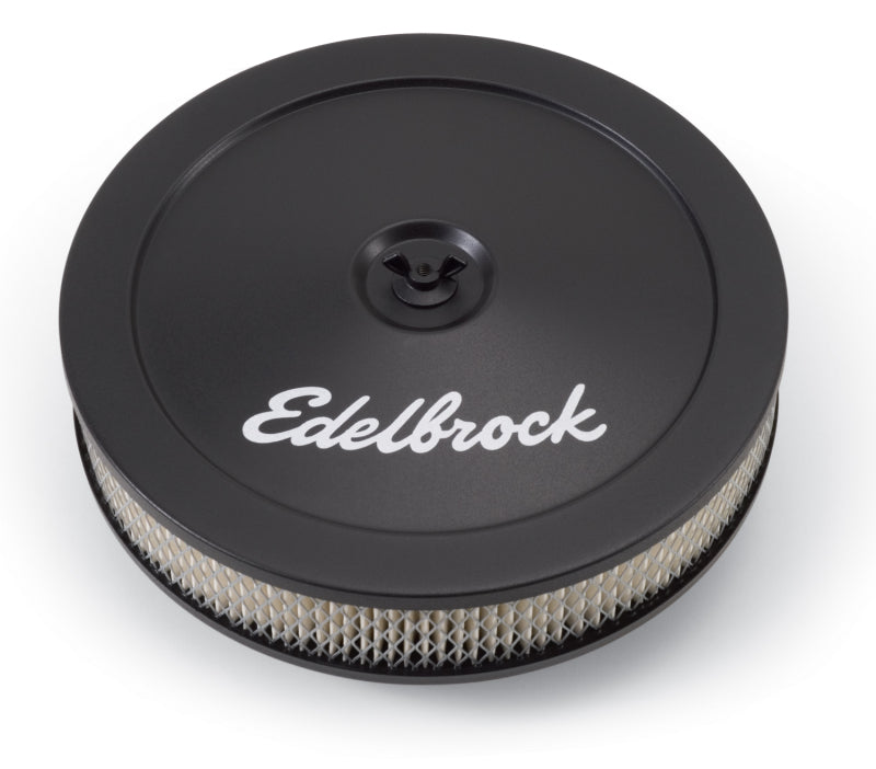 Edelbrock Air Cleaner Pro-Flo Series Round Steel Top Paper Element 10In Dia X 3 5In Black Edelbrock Air Cleaner Pro-Flo Series Round Steel Top Paper Element 10In Dia X 3 5In Black