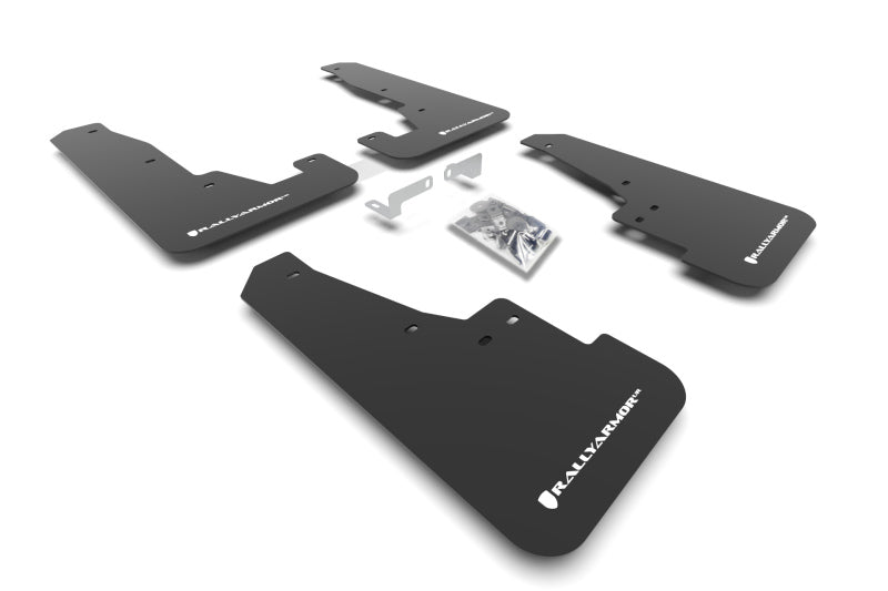 Rally Armor 16-25 Dodge Durango GT/Hellcat/RT/SRT 392/SXT Black UR Mud Flap White Logo Rally Armor 16-25 Dodge Durango GT/Hellcat/RT/SRT 392/SXT Black UR Mud Flap White Logo