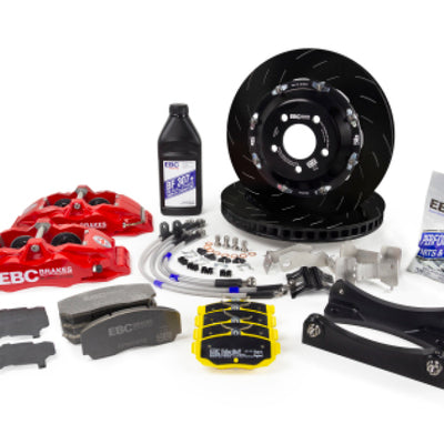 EBC Racing 04-09 Honda S2000 AP2 Black Apollo-4 Calipers 330mm Rotors Front Big Brake Kit