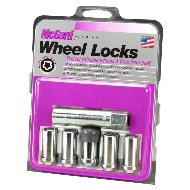 McGard Wheel Lock Nut Set - 5pk. (Tuner / Cone Seat) 1/2-20 / 13/16 Hex / 1.60in. L. - Chrome McGard Wheel Lock Nut Set - 5pk. (Tuner / Cone Seat) 1/2-20 / 13/16 Hex / 1.60in. L. - Chrome