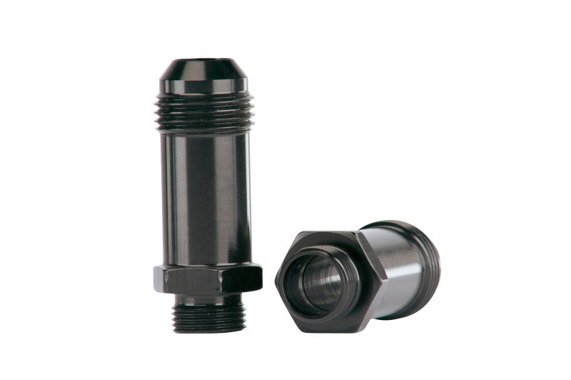Aeromotive Demon Carb AN-08 to 9/16in x 24 Thread Float Bowl Fitting - Extended Aeromotive Demon Carb AN-08 to 9/16in x 24 Thread Float Bowl Fitting - Extended